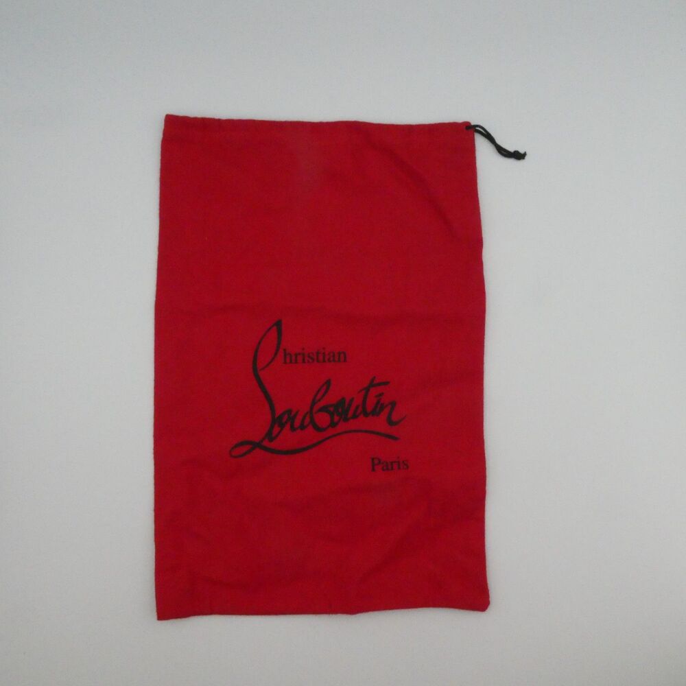 Christian Louboutin Red Dust Bag Drawstring Storage Pouch 9" x 14" Authentic